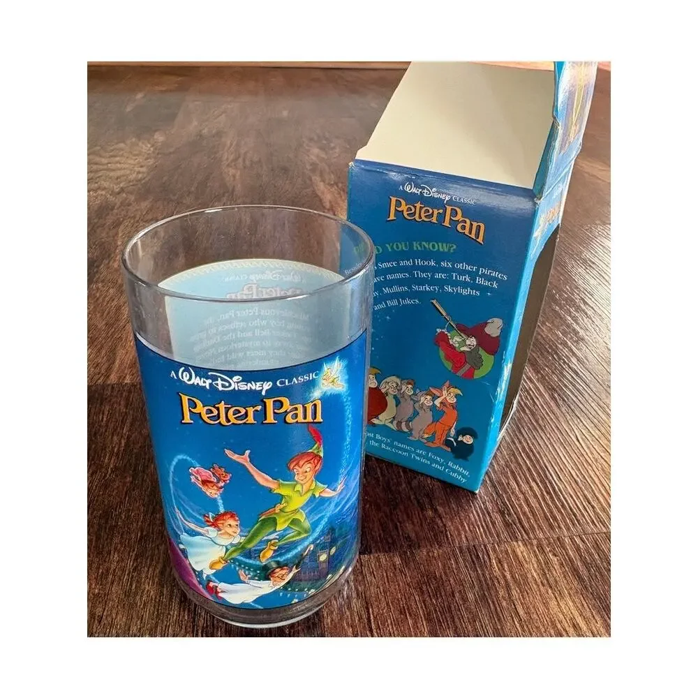 1994 Burger King Walt Disney Peter Pan Collector Series Plastic Cup Original Box